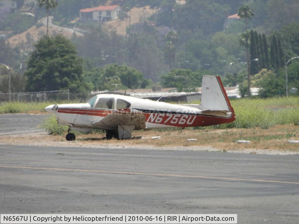 N6567U, 1962 Mooney M20C Ranger C/N 2349, Parked and tied down