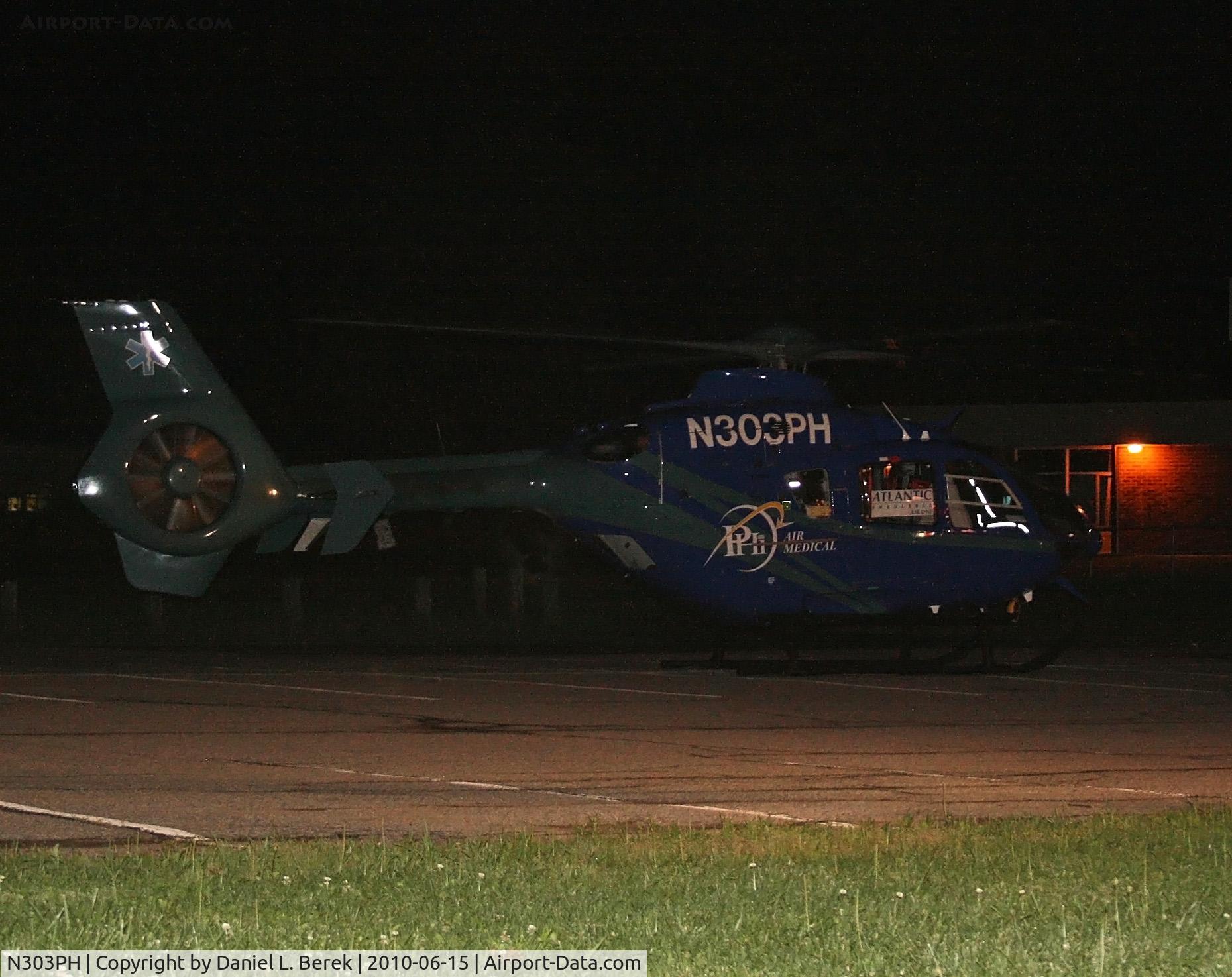 N303PH, 2004 Eurocopter EC-135P-2 C/N 0372, This emergency Medevac helicopter made used a local elementary school parking lot in New Jersey to pick up an injured person.