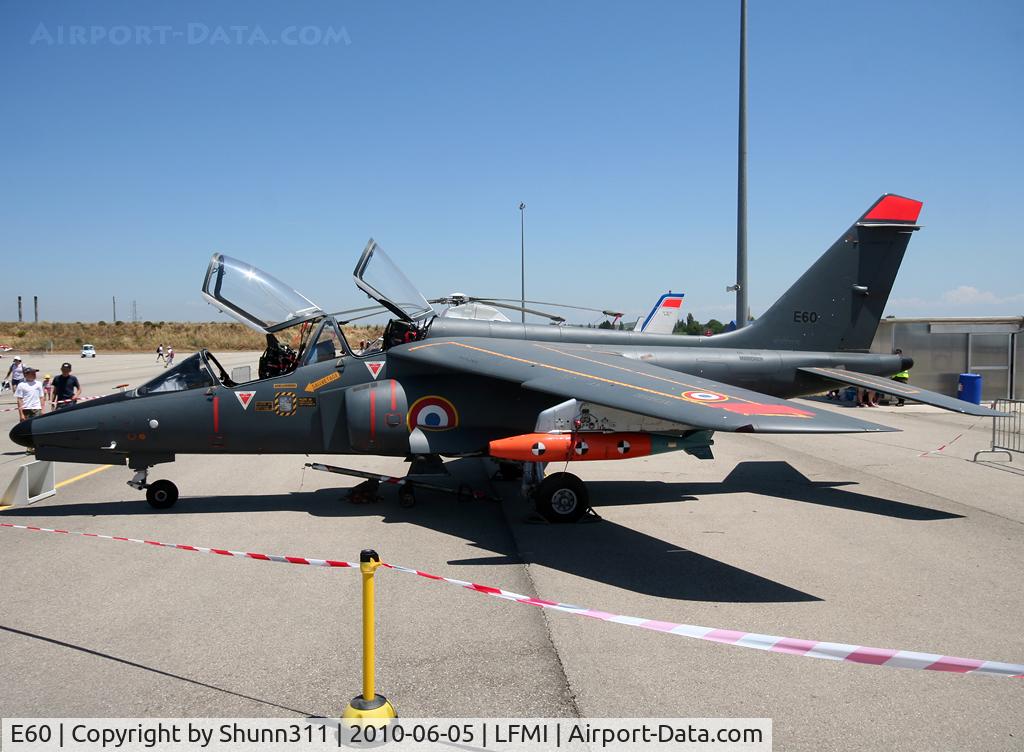 E60, Dassault-Dornier Alpha Jet E C/N E60, Used by DGA and put on static display during LFMI Airshow 2010