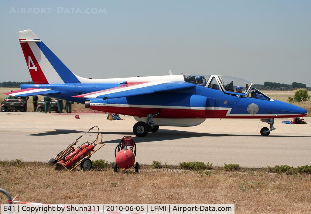 E41, Dassault-Dornier Alpha Jet E C/N E41, Used as a demo during LFMI Airshow 2010
