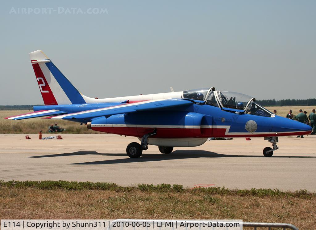 E114, Dassault-Dornier Alpha Jet E C/N E114, Used as a demo during LFMI Airshow 2010