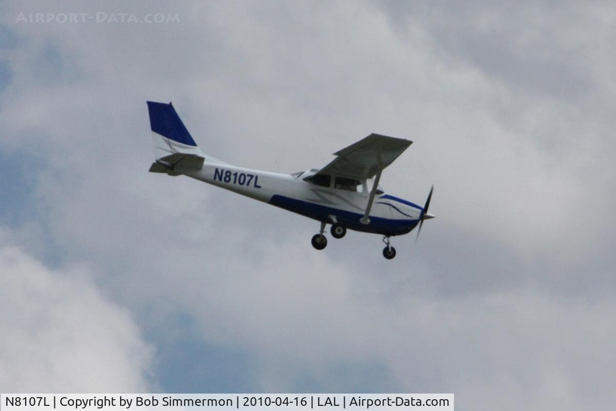 N8107L, 1967 Cessna 172H C/N 17256307, Arriving at Lakeland, Florida during Sun N Fun 2010.
