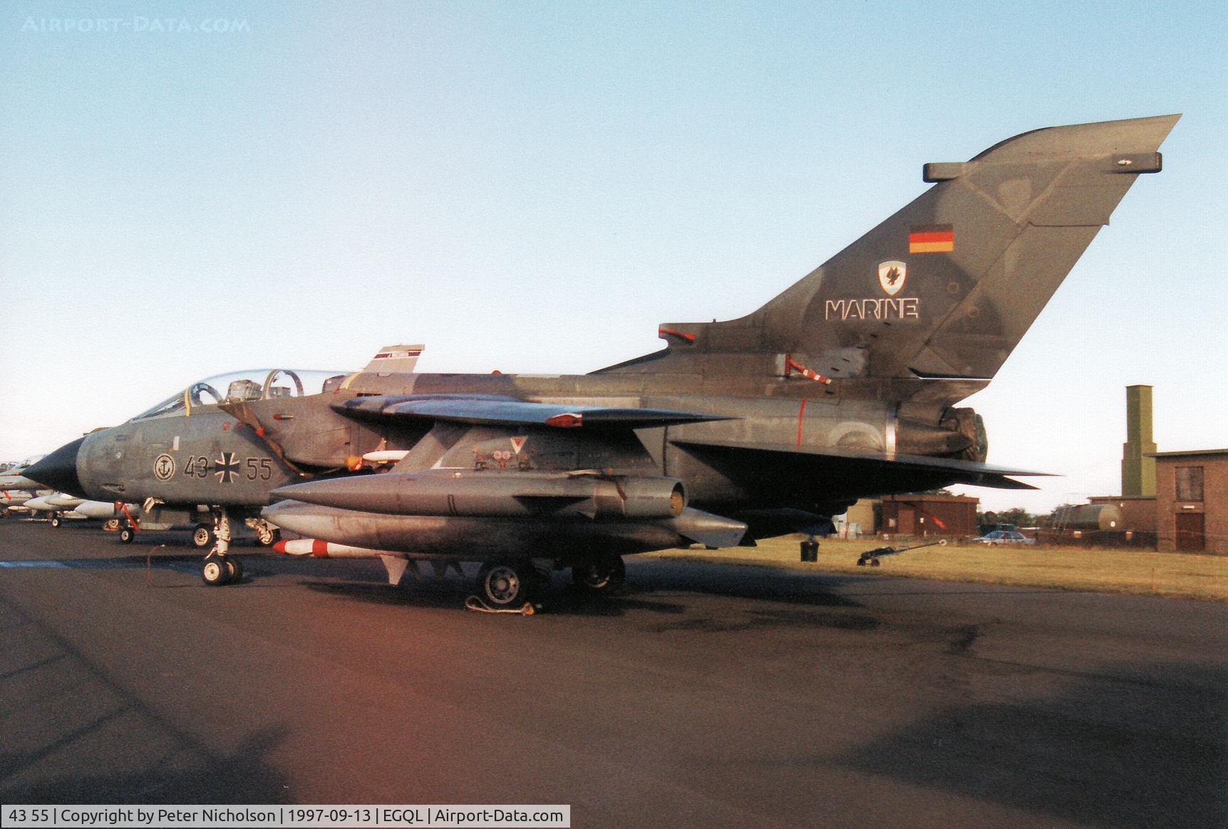 43 55, Panavia Tornado IDS C/N 146/GS028/4055, Tornado IDS, callsign German Navy 4555, of MFG-2 on display at the 1997 RAF Leuchars Airshow.