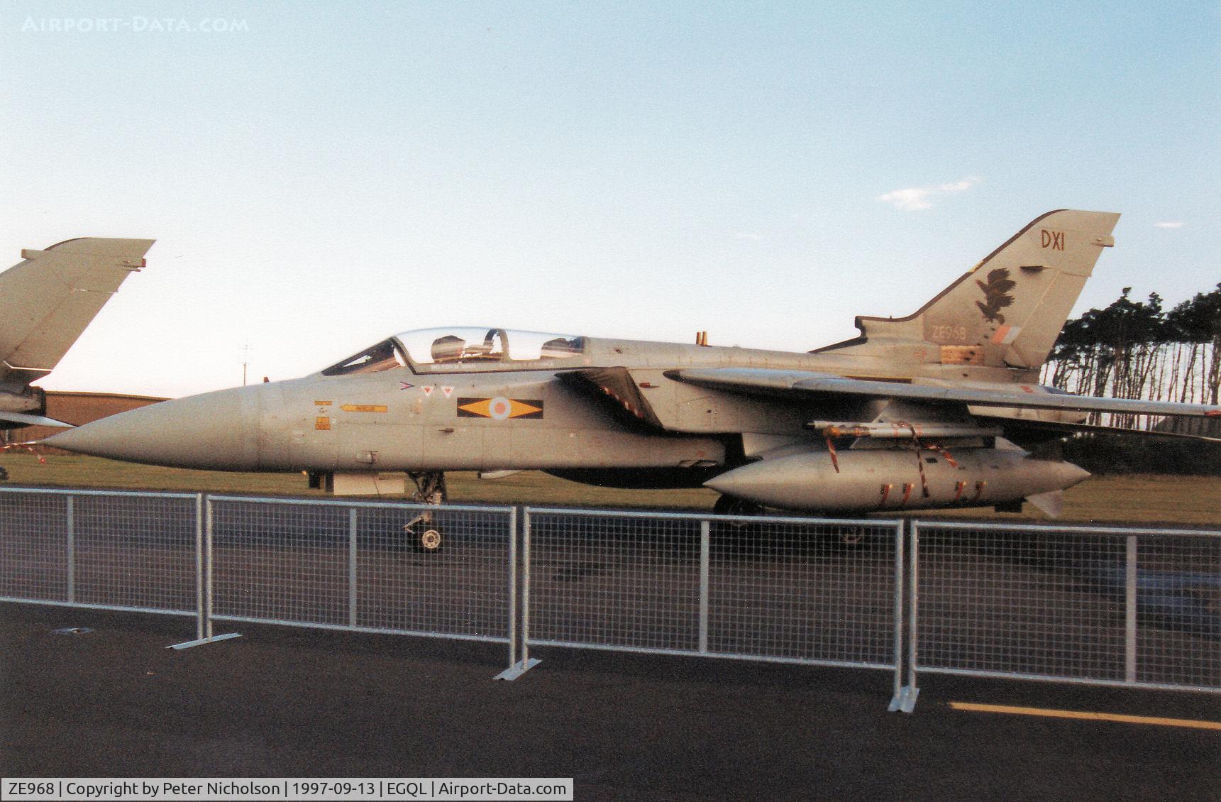 ZE968, 1990 Panavia Tornado F.3 C/N 3378/AS120/802, Tornado F.3, callsign India 6 Hotel 11, of 11 Squadron at RAF Leeming on display at the 1997 RAF Leuchars Airshow.