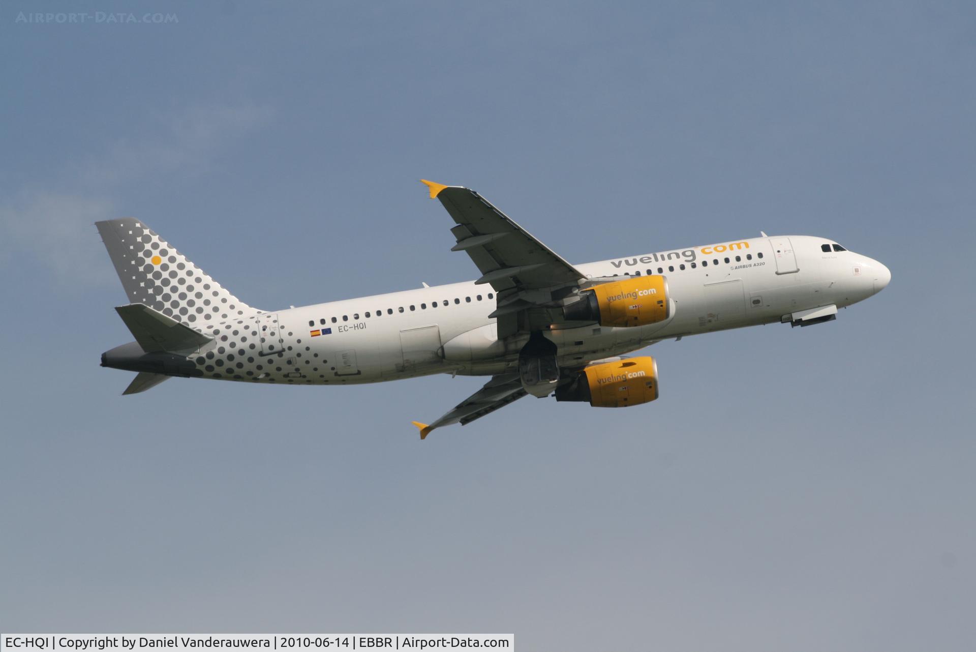 EC-HQI, 2001 Airbus A320-214 C/N 1396, Flight VY8989 is taking off from RWY 07R