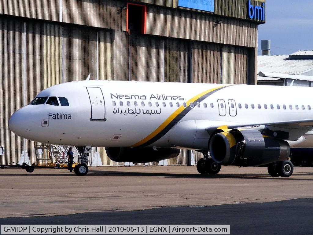G-MIDP, 2002 Airbus A320-232 C/N 1732, former BMI, now in Nesma Airlines colours, will become SU-NMB