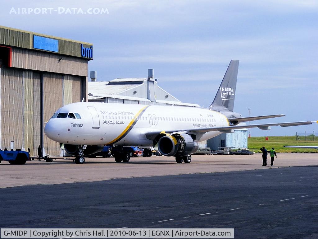 G-MIDP, 2002 Airbus A320-232 C/N 1732, former BMI, now in Nesma Airlines colours, will become SU-NMB