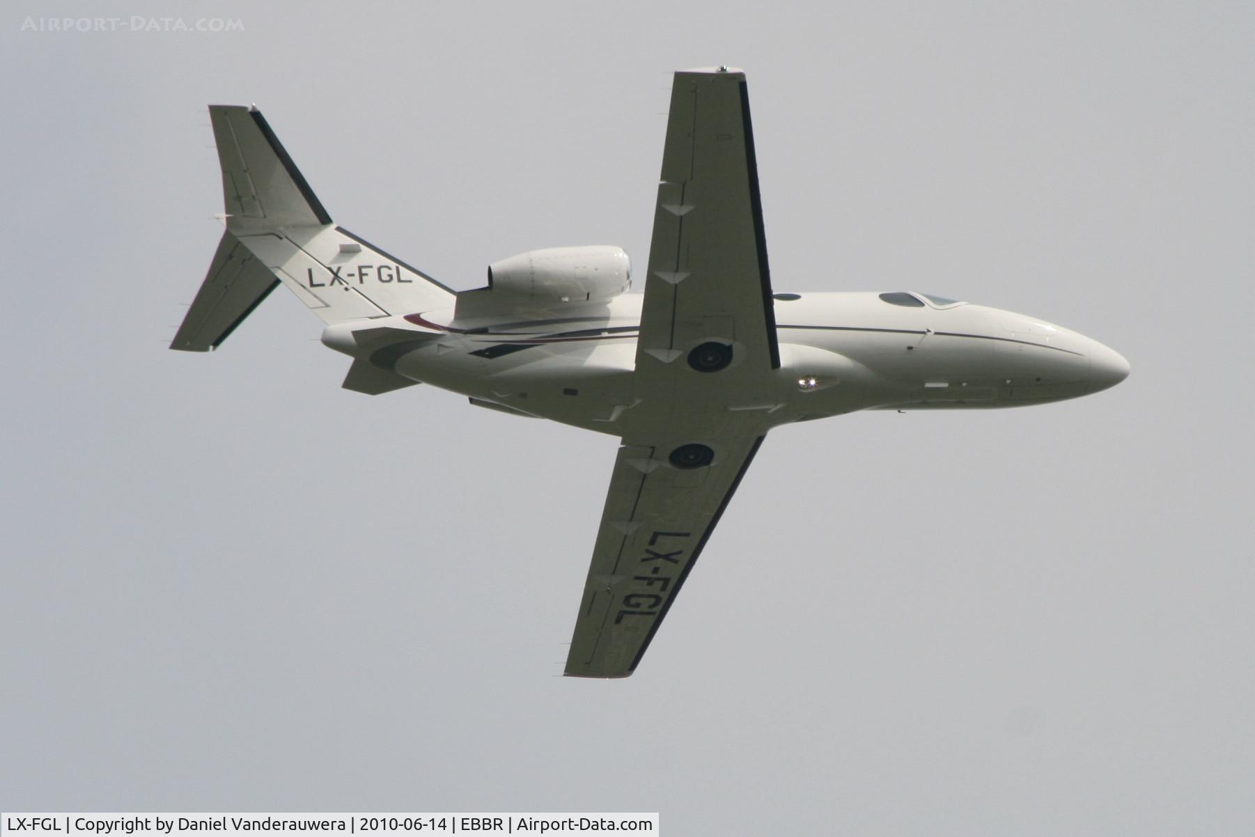 LX-FGL, 2008 Cessna 510 Citation Mustang Citation Mustang C/N 510-0132, Taking off from RWY 07R
