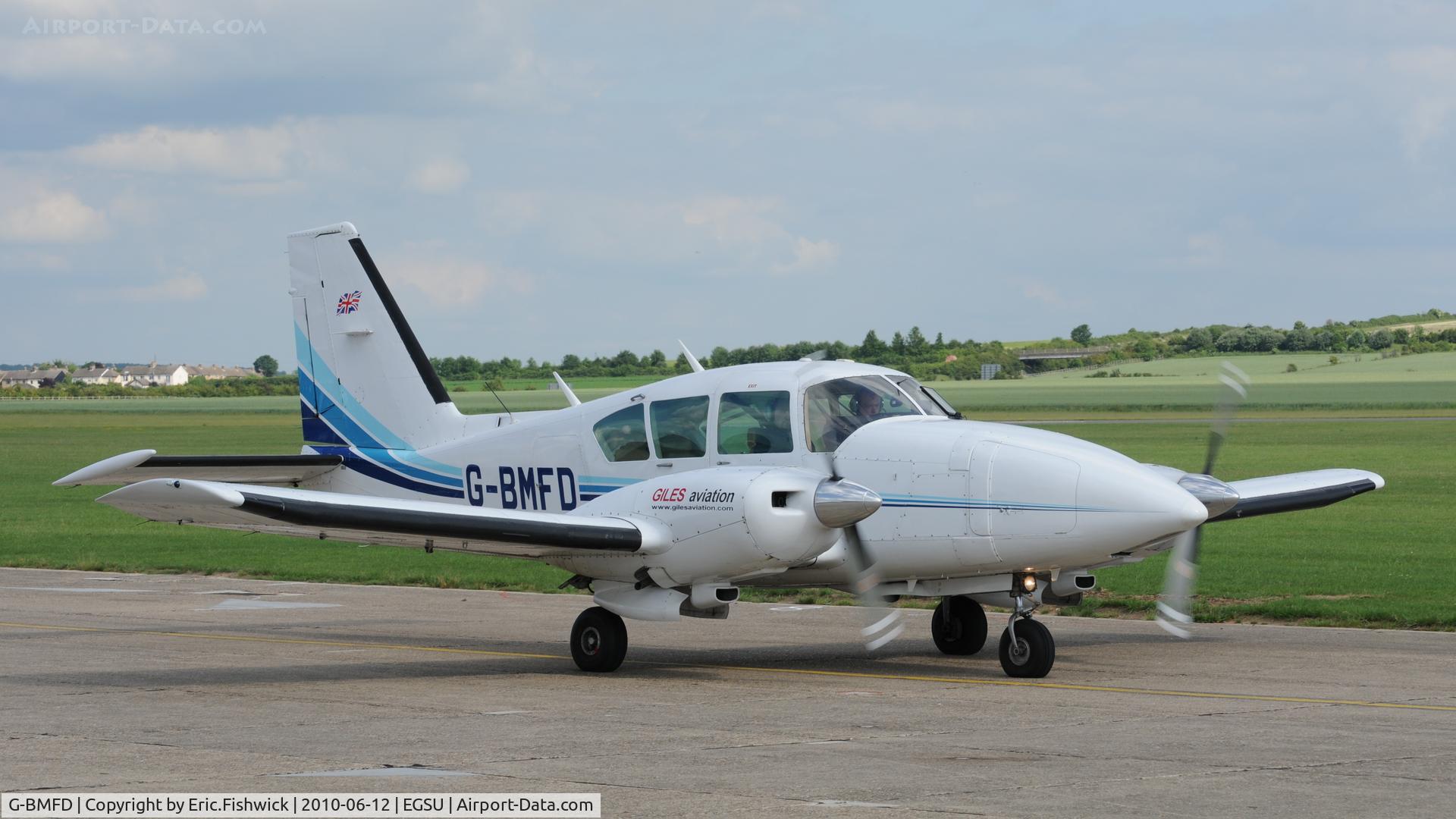 G-BMFD, 1979 Piper PA-23-250 Aztec F C/N 27-7954080, G-BMFD at The Duxford Trophy Aerobatic Contest, June 2010