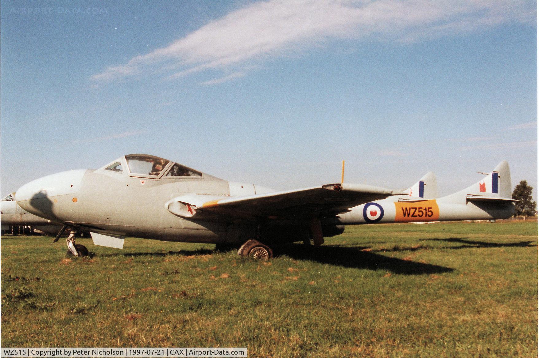 WZ515, 1953 De Havilland DH-115 Vampire T.11 C/N 15102, Vampire T.11 of the Solway Aviation Museum where it has resided since 1989.