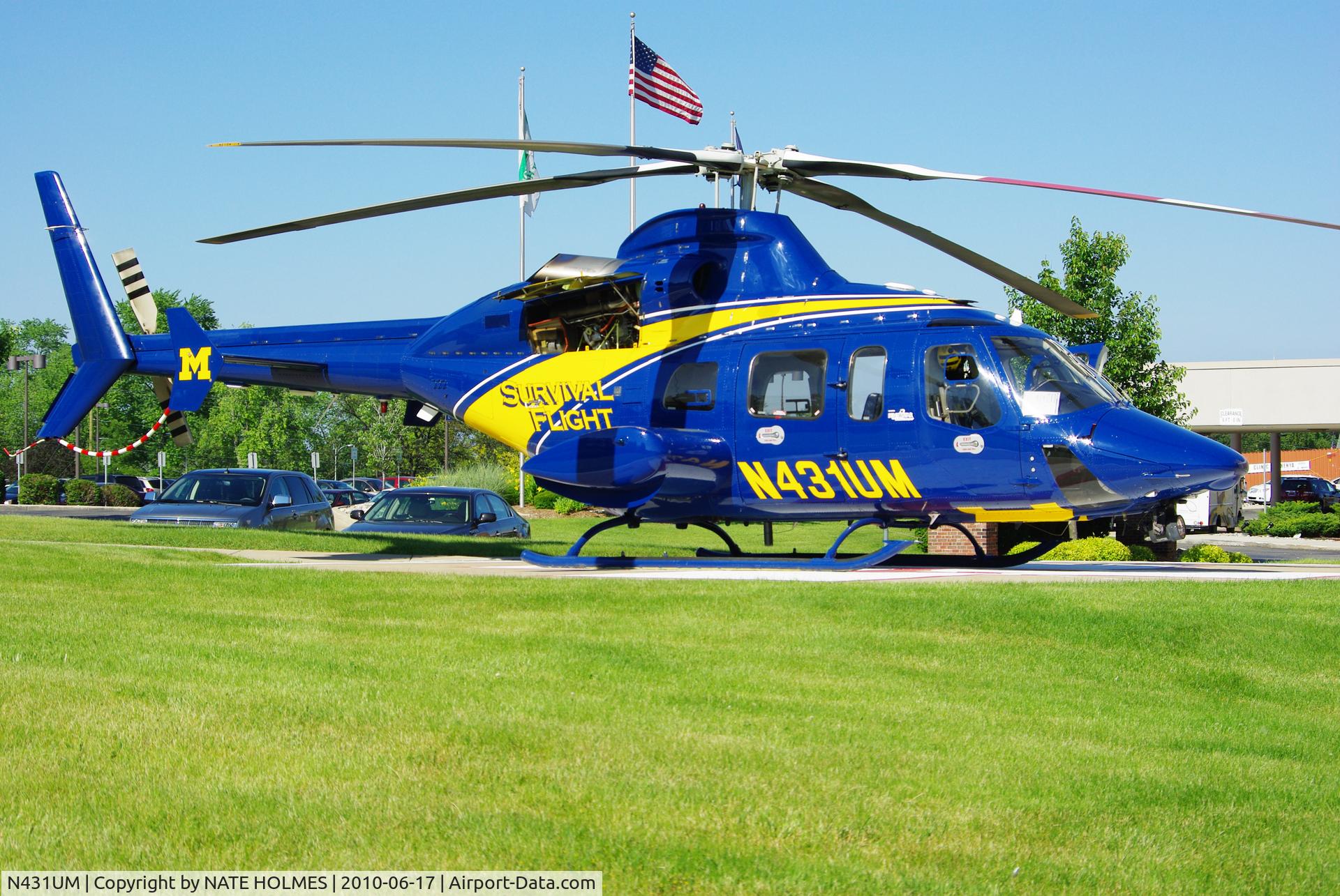 N431UM, Bell 430 C/N 49040, Crittenton Hospital, Rochester Hills, MI
