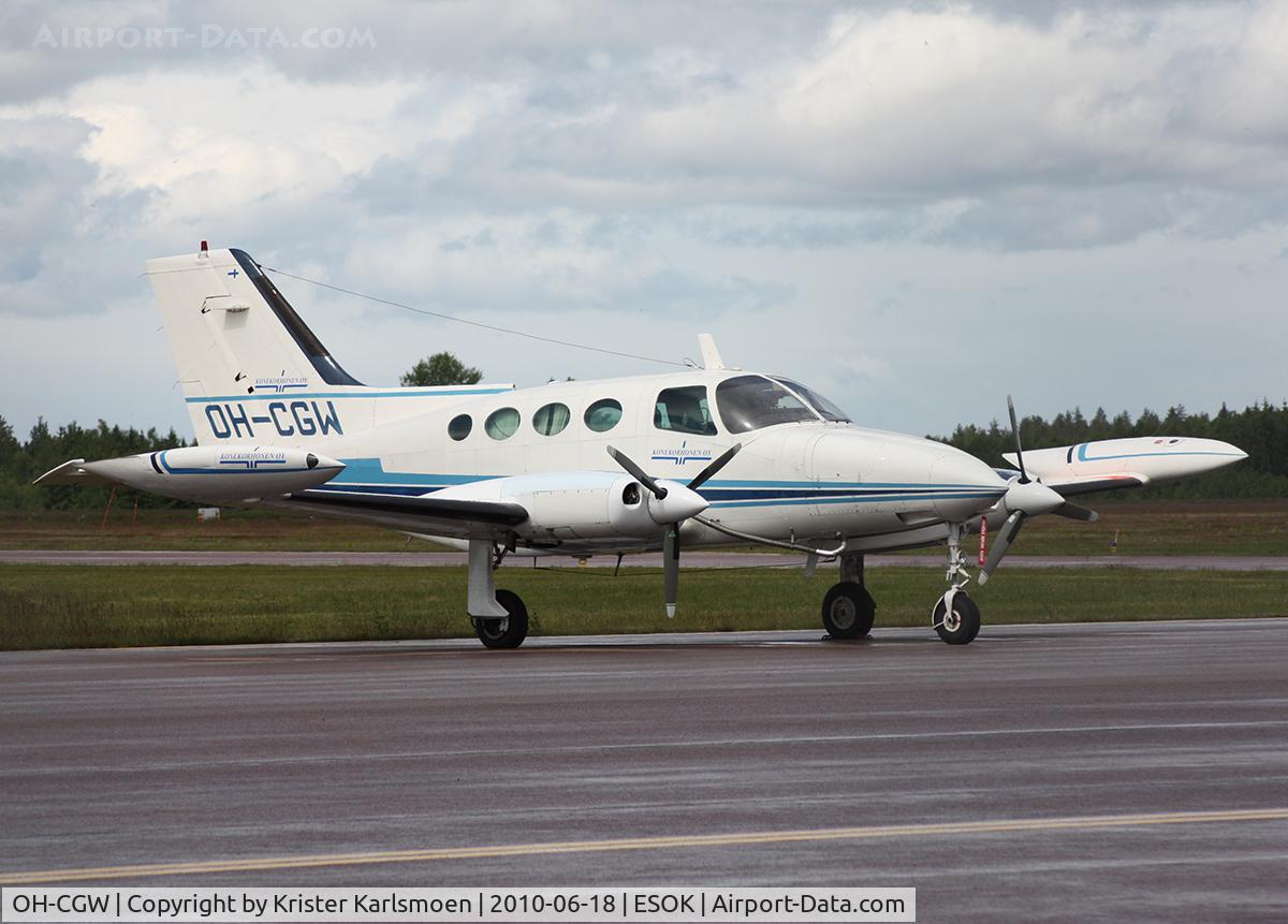 OH-CGW, Cessna 401B C/N 401B0009, Aerial aircraft. Have been here in Sweden for more than a week.