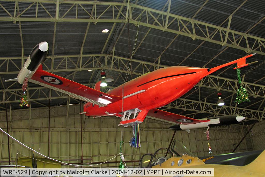 WRE-529, GAF Jindivik Mk.303A C/N 129, GAF Jindivik 3B at the Classic Jets Fighter Museum, Parafield Airport, South Australia. Jindivik was an unmanned target drone powered by an Rolls Royce Viper engine.