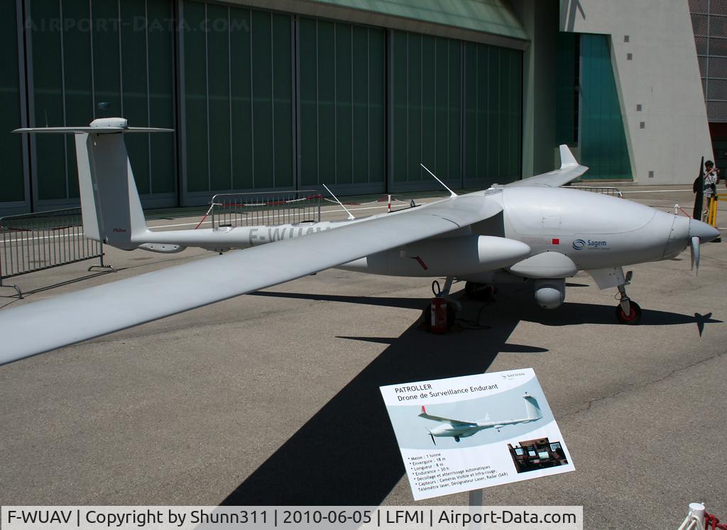 F-WUAV, 2009 Sagem S15 UAV Patroller V1 C/N 005, Drone on static display during LFMI Airshow 2010...