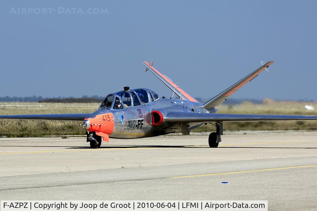 F-AZPZ, 1963 Fouga CM-170 Magister C/N 413, Nice warbird still in its colors when it served with the Ecole de l'Air of the French AF.