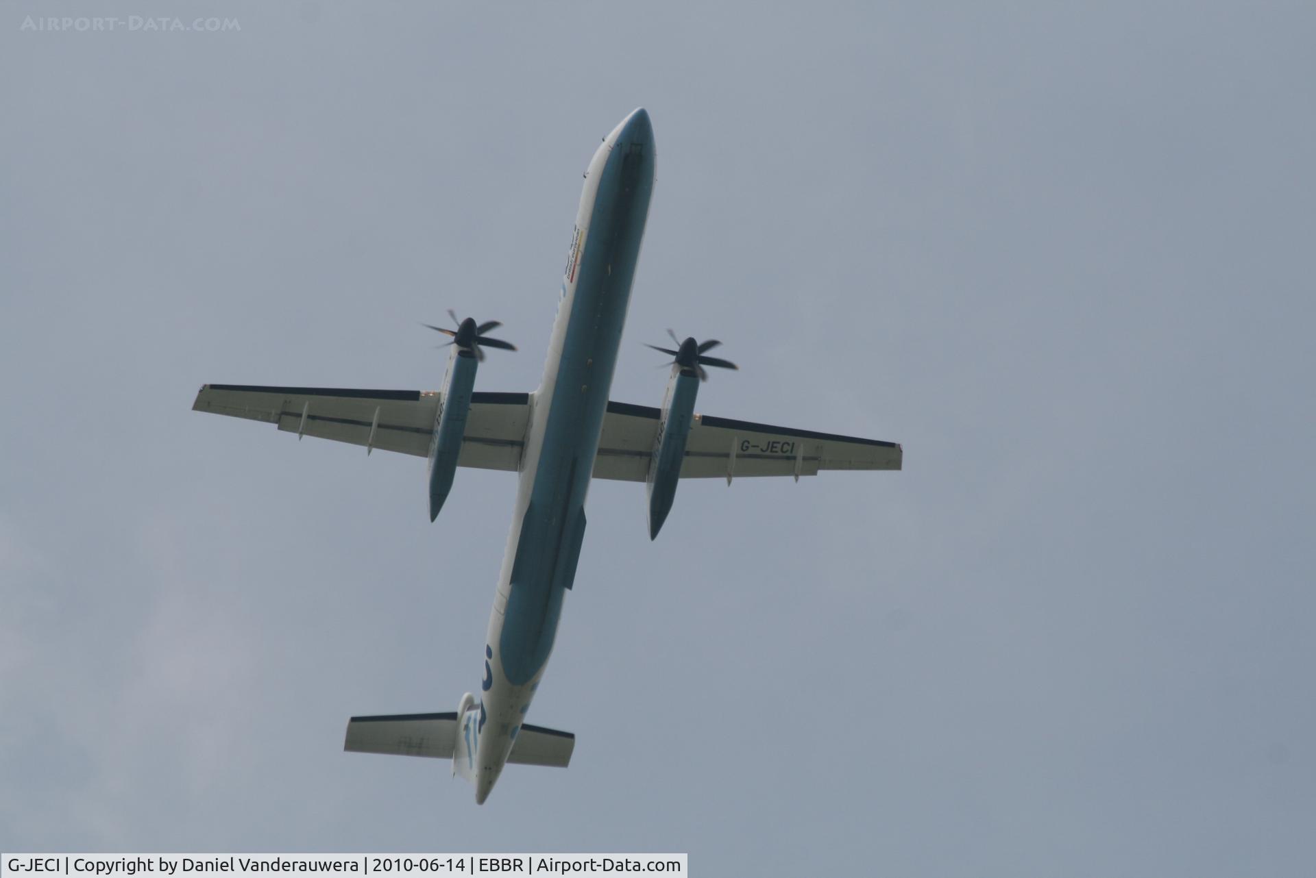 G-JECI, 2005 De Havilland Canada DHC-8-402Q Dash 8 C/N 4105, Flight BE594 is taking off from RWY 07R
