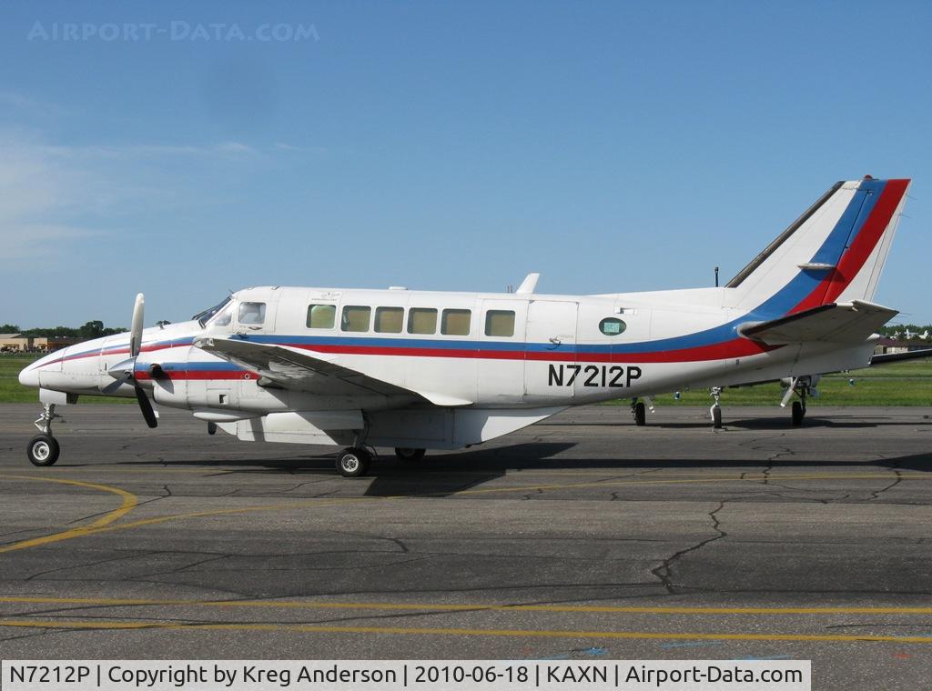 N7212P, 1984 Beech C99 Airliner C/N U-220, A Bemidji Aviation Beech 99 making a quick cargo run BJI-AXN-MSP on a Friday morning. First time for me seeing a Beech 99.