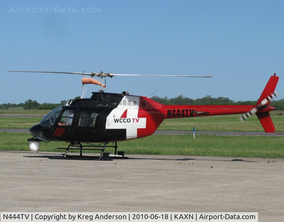 N444TV, 1981 Bell 206B C/N 3501, WCCO helicopter presumably filling up with gas then heading up to Wadena, MN to do a report on the tornado that stormed through yesterday.