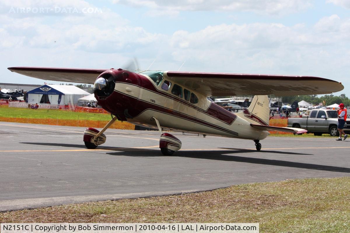 N2151C, 1954 Cessna 195B Businessliner C/N 16136, Sun N Fun 2010