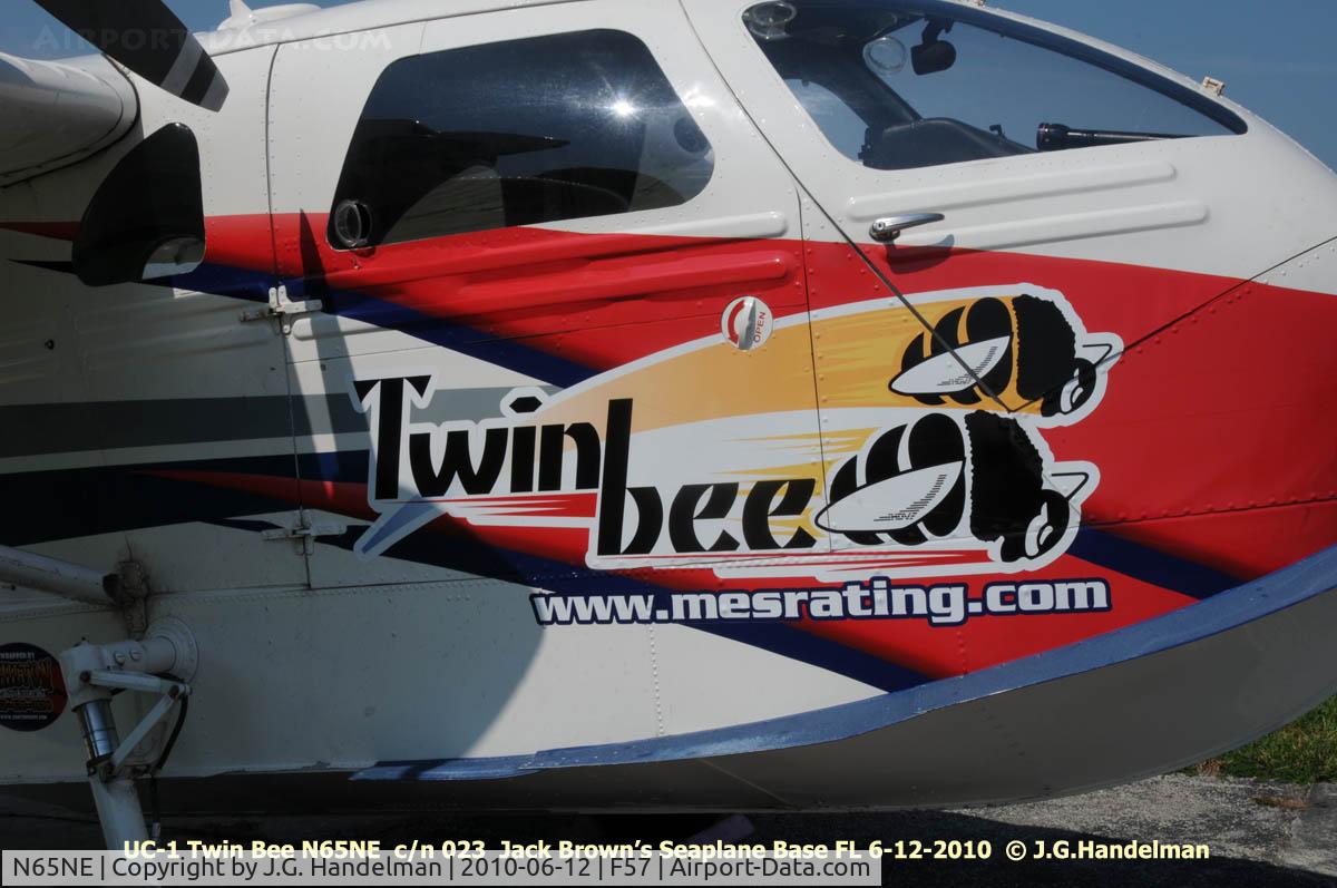 N65NE, 1986 STOL Aircraft UC-1 Twin Bee C/N 023, close up