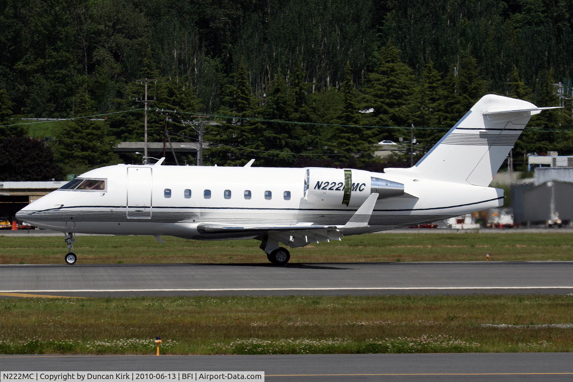 N222MC, 1996 Canadair Challenger 604 (CL-600-2B16) C/N 5329, Brakes on!
