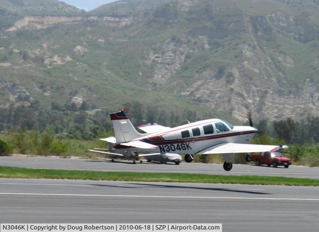 N3046K, 1987 Beech A36 Bonanza 36 C/N E-2362, 1987 Beech A36 BONANZA, Continental IO-550 300 Hp, takeoff climb Rwy 22