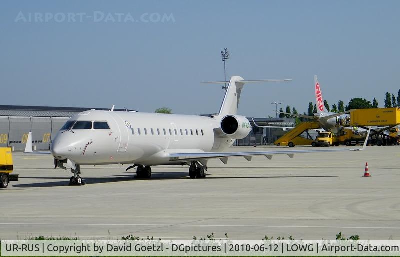 UR-RUS, 2004 Bombardier CRJ-200ER (CL-600-2B19) C/N 7990, Ex Styrian Spirit CRJ coming home to Graz as a VIP flight.