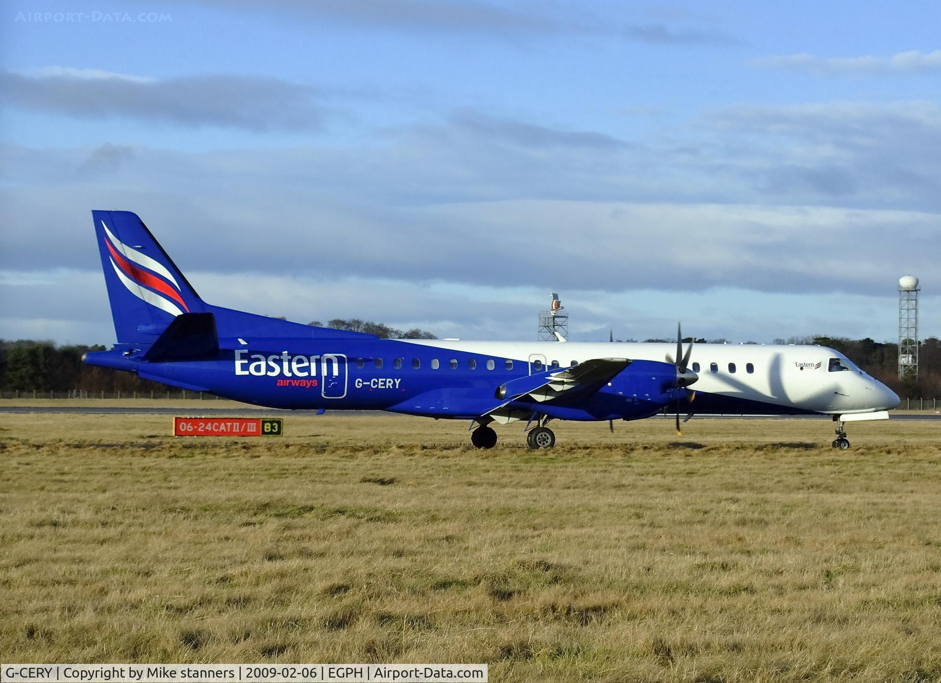 G-CERY, 1994 Saab 2000 C/N 2000-008, G-CERY A welcome visitor to Edinburgh airport