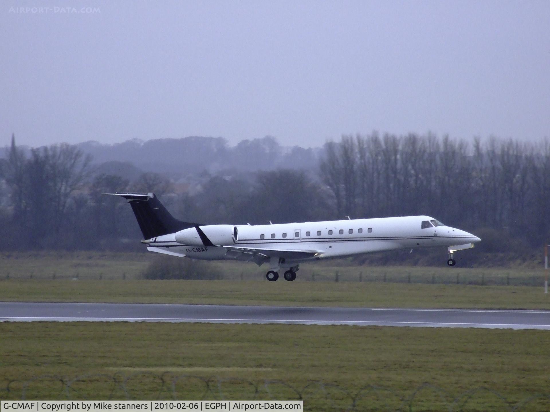 G-CMAF, 2007 Embraer EMB-135BJ Legacy C/N 14501011, TAG Aviation EMB-135BJ Legacy landing on runway 06