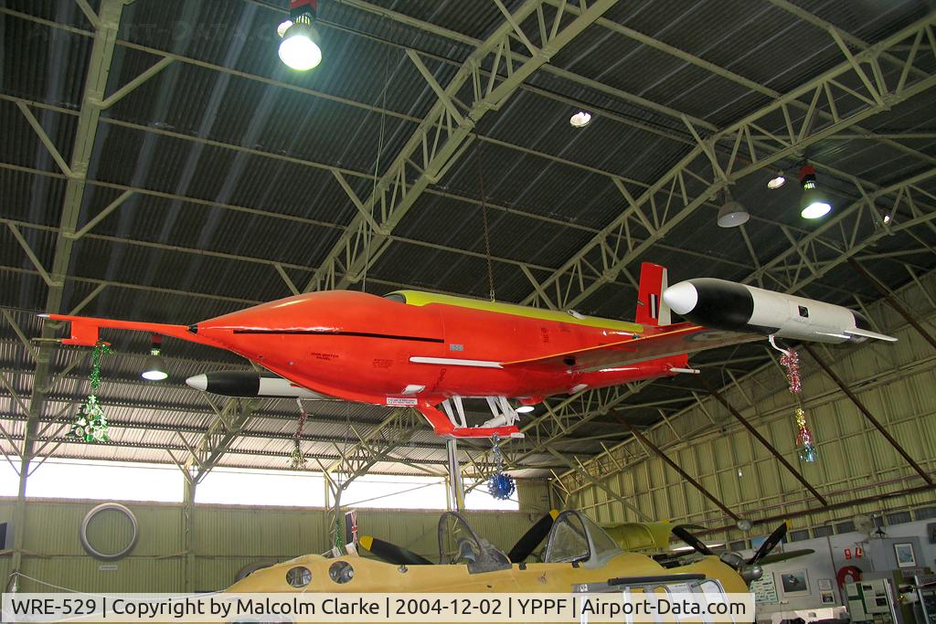 WRE-529, GAF Jindivik Mk.303A C/N 129, GAF Jindivik 3B at the Classic Jets Fighter Museum, Parafield Airport, South Australia. Jindivik was an unmanned target drone powered by an Rolls Royce Viper engine.