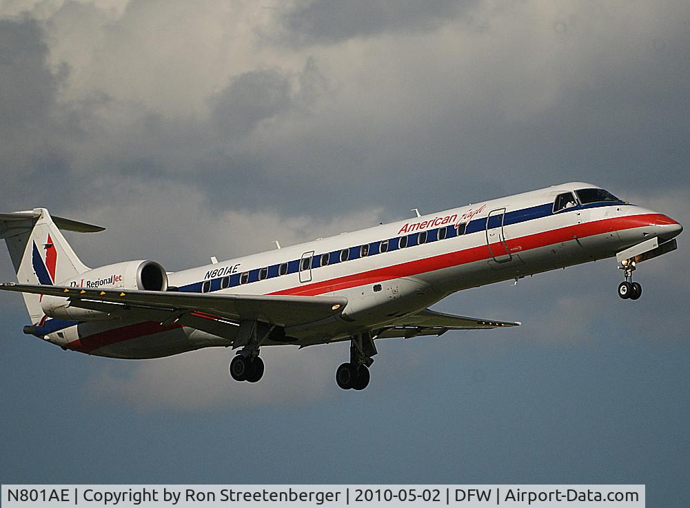 N801AE, 2001 Embraer ERJ-140LR (EMB-135KL) C/N 145469, Arrival to 18L