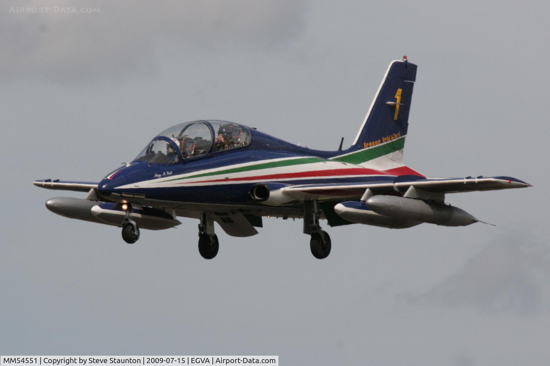MM54551, Aermacchi MB-339PAN C/N 6772/167/AD018, Taken at the Royal International Air Tattoo 2009