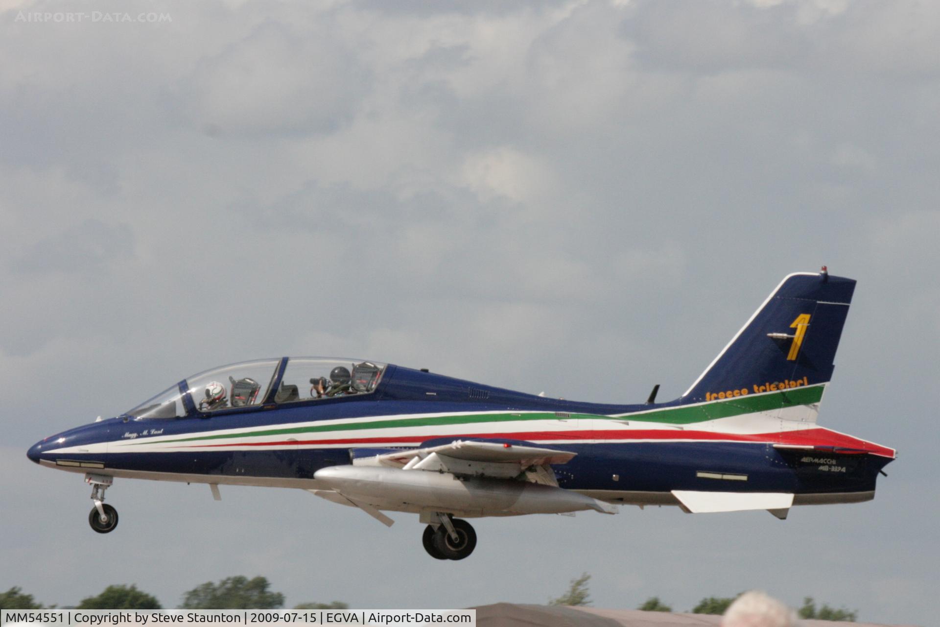 MM54551, Aermacchi MB-339PAN C/N 6772/167/AD018, Taken at the Royal International Air Tattoo 2009