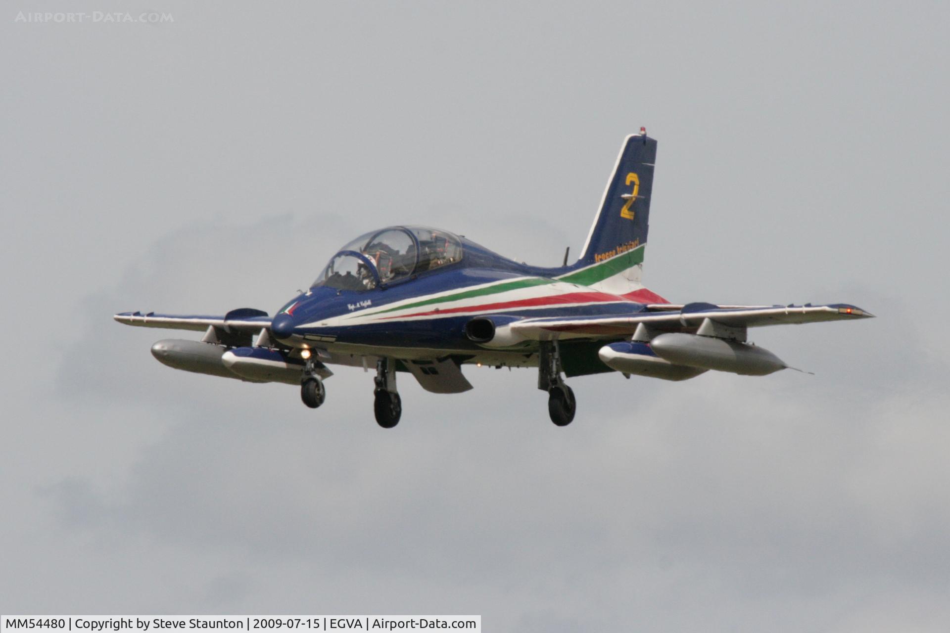 MM54480, Aermacchi MB-339PAN C/N 6675/070/AD009, Taken at the Royal International Air Tattoo 2009