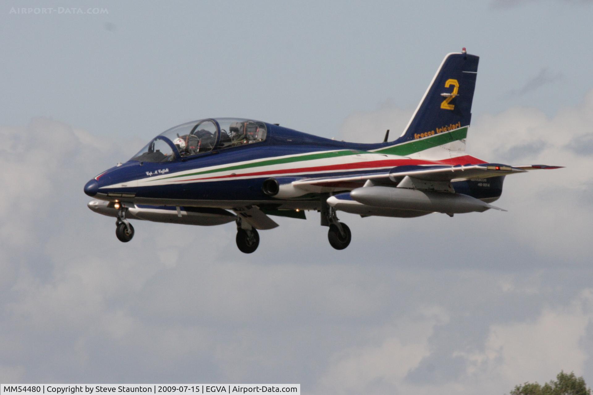 MM54480, Aermacchi MB-339PAN C/N 6675/070/AD009, Taken at the Royal International Air Tattoo 2009