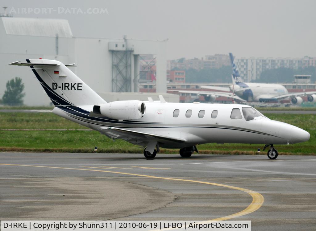D-IRKE, 1995 Cessna 525 CitationJet C/N 525-0123, Taxiing to the General Aviation area...