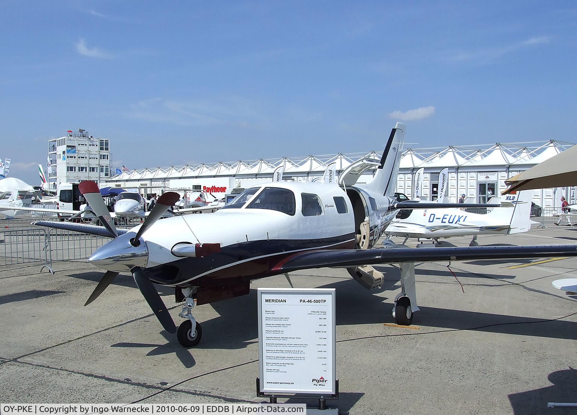 OY-PKE, 2008 Piper PA-46-500TP Malibu Meridian C/N 4697350, Piper PA-46-500TP Malibu Meridian at ILA 2010, Berlin