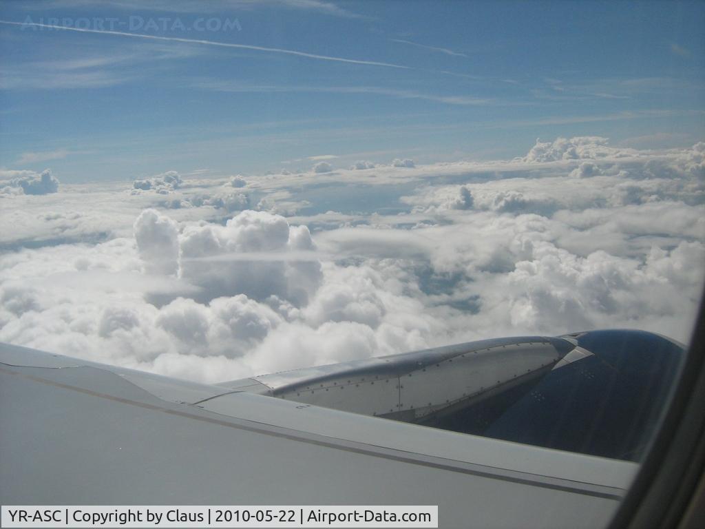 YR-ASC, 2007 Airbus A318-121 C/N 3220, Flight from CLJ to FRA.  In flight