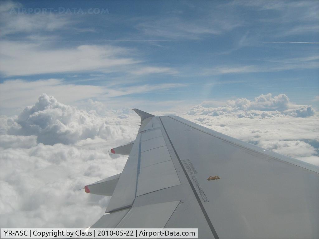 YR-ASC, 2007 Airbus A318-121 C/N 3220, ROT flight CLJ-FRA . In flight