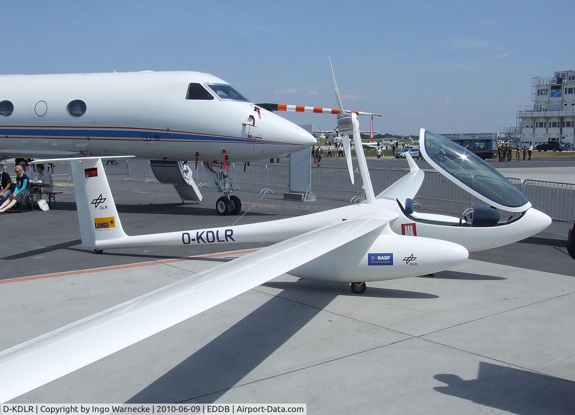 D-KDLR, 2008 Lange E-1 Antares DLR-H2 C/N 01, DLR / Lange Aviation Antares DLR-H2 fuel cell/hydrogen powered electric aircraft of the DLR at ILA 2010, Berlin