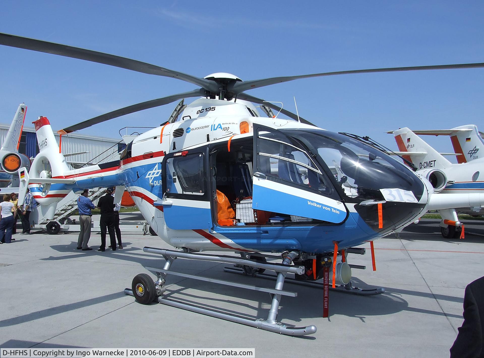 D-HFHS, Eurocopter EC-135T-1 C/N 0028, Eurocopter EC135T-1 ACT/FHS Active Control Technology / Flying Helicopter Simulator) fly-by-wire research helicopter of the DLR at ILA 2010, Berlin