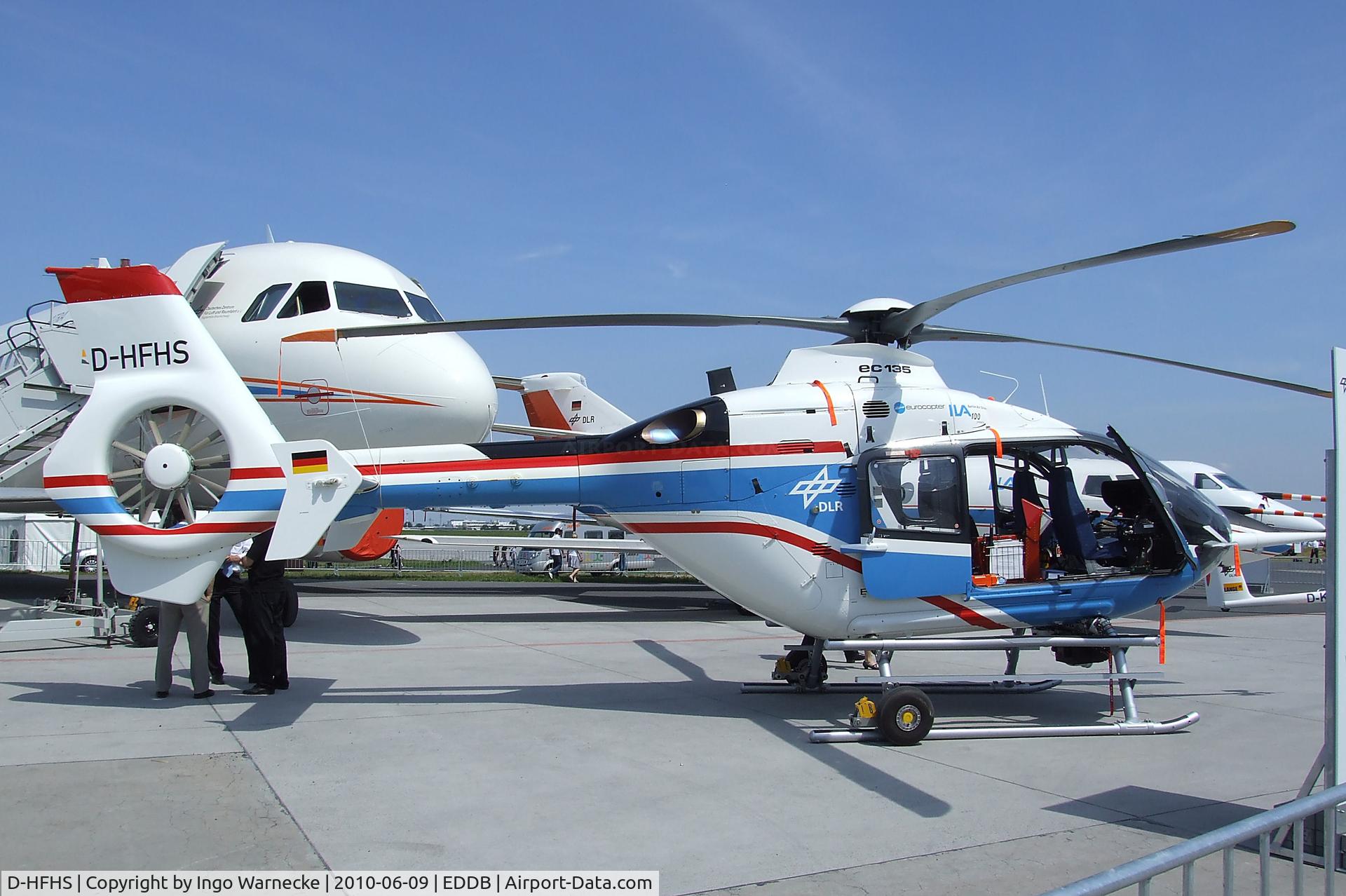 D-HFHS, Eurocopter EC-135T-1 C/N 0028, Eurocopter EC135T-1 ACT/FHS Active Control Technology / Flying Helicopter Simulator) fly-by-wire research helicopter of the DLR at ILA 2010, Berlin