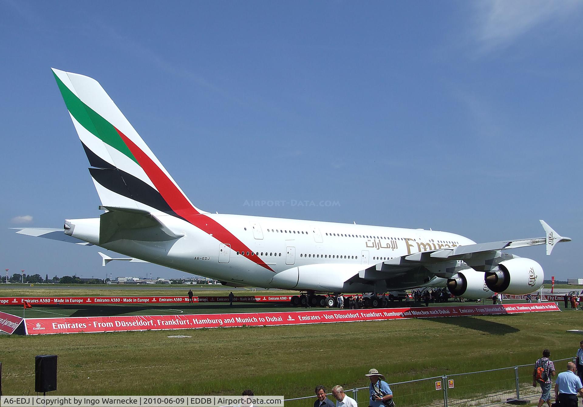 A6-EDJ, 2006 Airbus A380-861 C/N 009, Airbus A380-861 of Emirates at ILA 2010, Berlin
