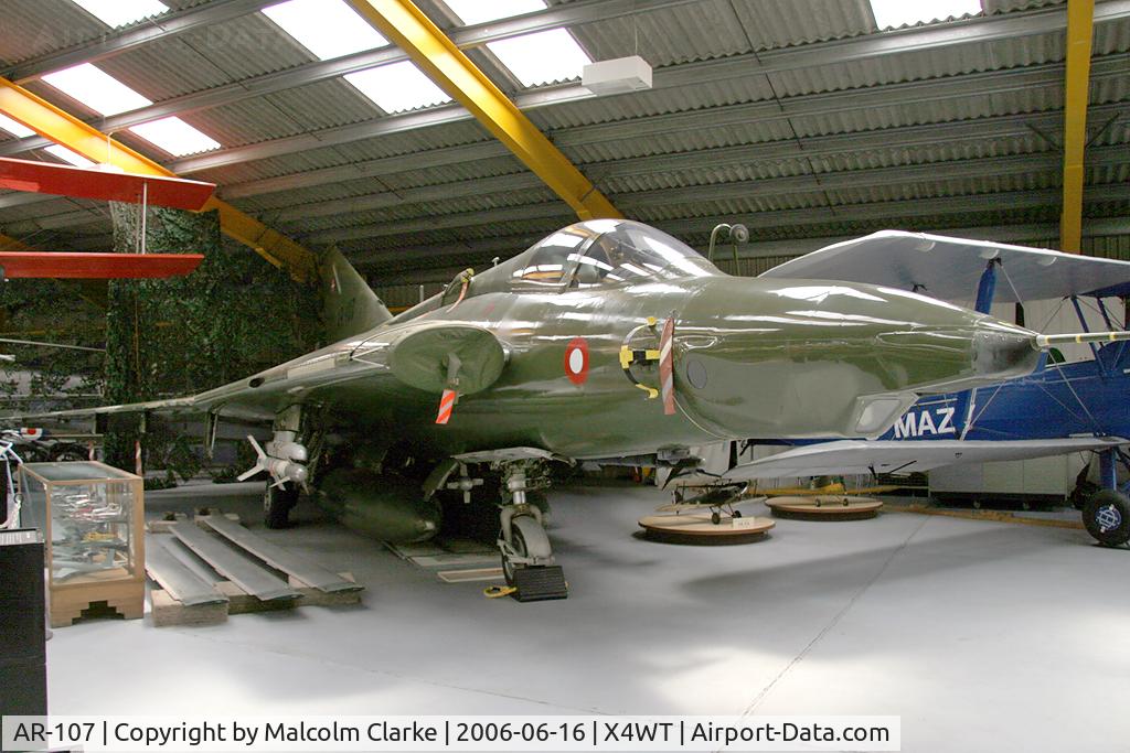 AR-107, 1971 Saab RF-35 Draken C/N 35-1107, Saab RF-35 Draken at Newark Air Museum, Winthorpe in June 2006.