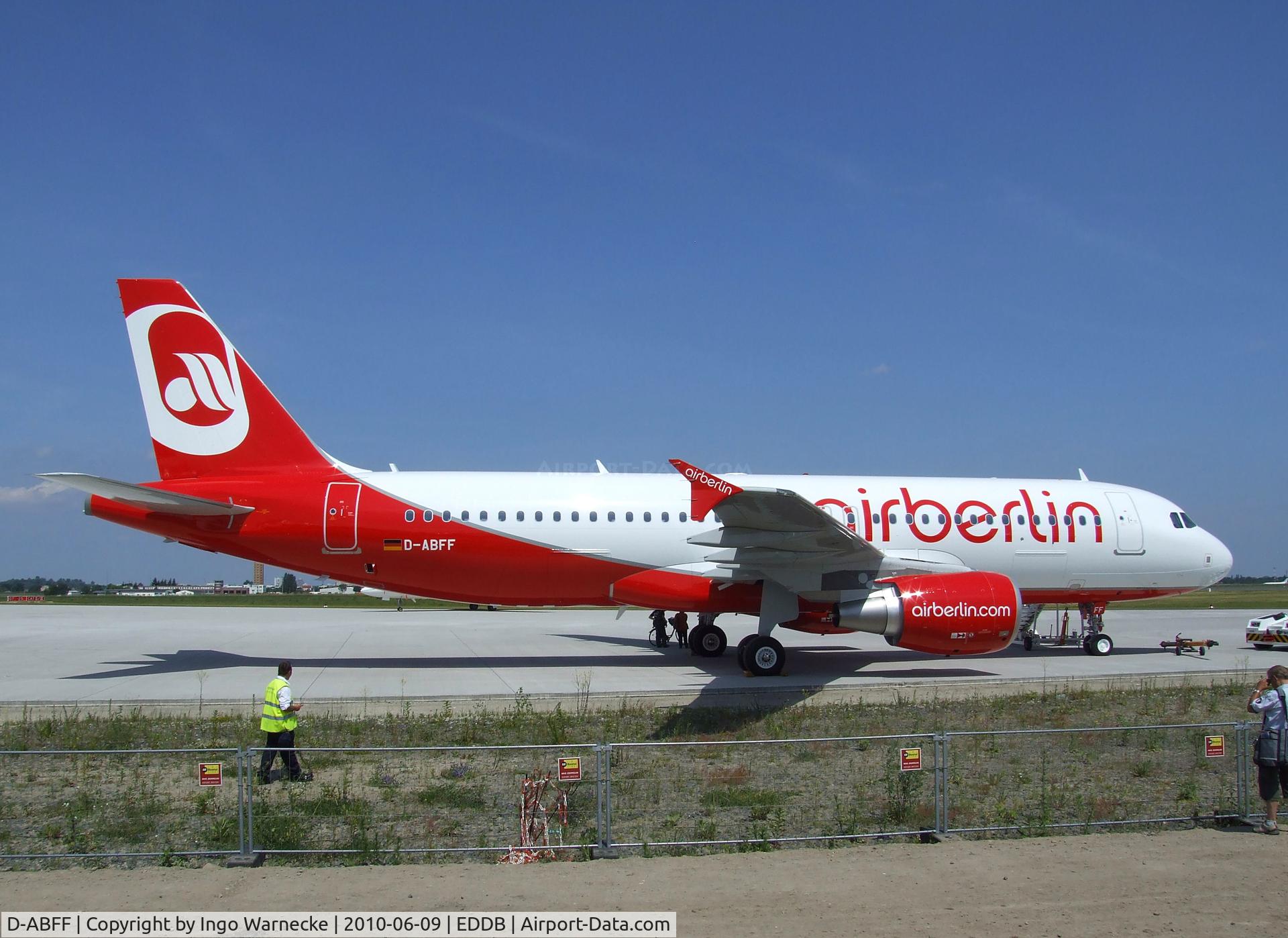 D-ABFF, 2010 Airbus A320-214 C/N 4329, Airbus A320-214 of Air Berlin at ILA 2010, Berlin