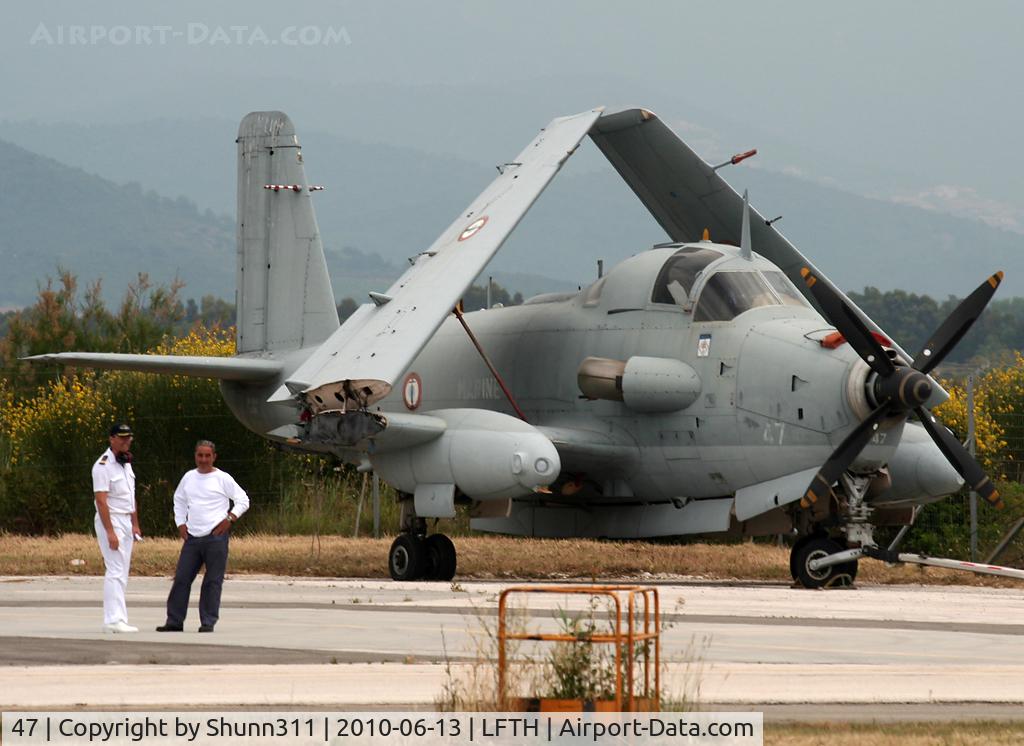 47, Breguet Br.1050 Alizé C/N 47, Stored aircraft on LFTH Navy Base...