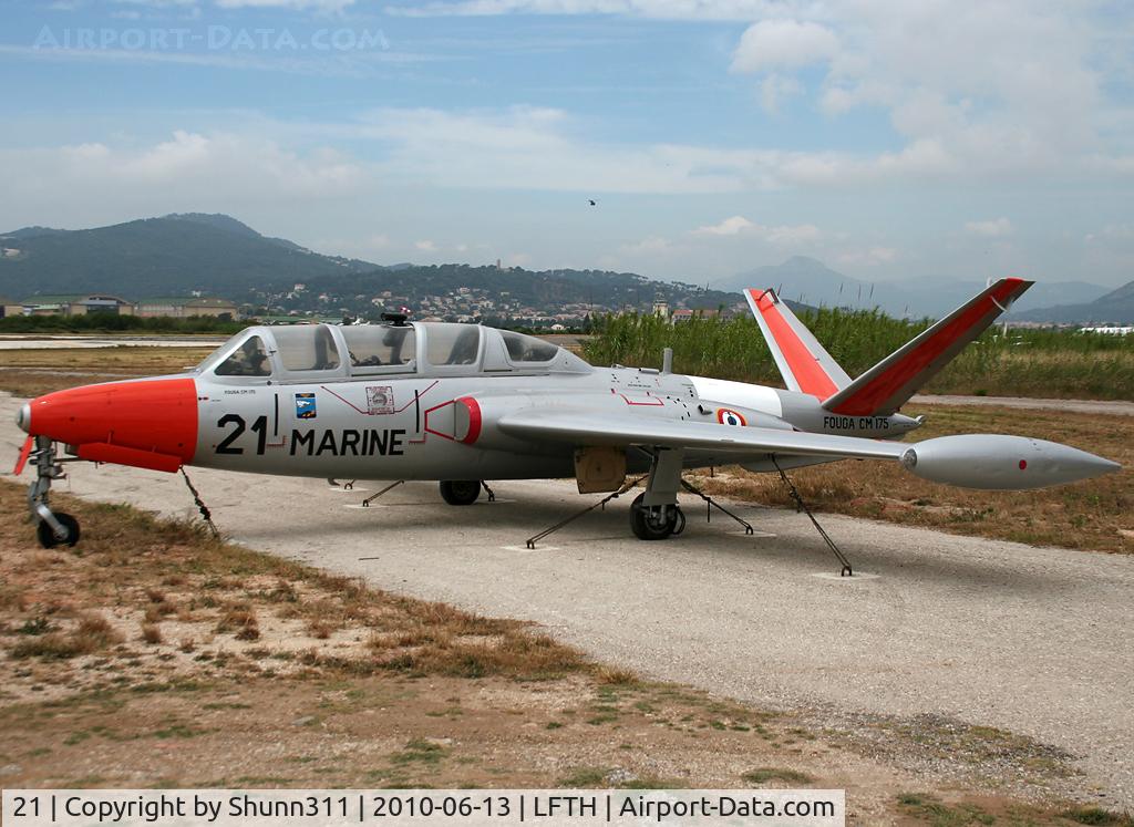 21, Fouga CM-175 Zephyr C/N 21, Preserved aircraft located at the rwy 32...