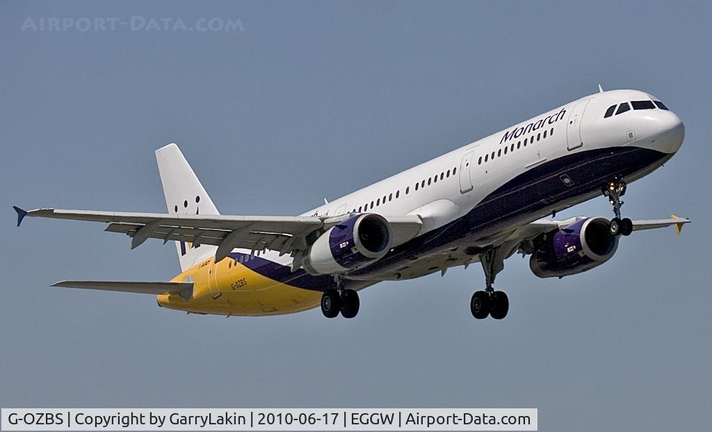 G-OZBS, 2001 Airbus A321-231 C/N 1428, Overshoot at Luton for the holiday makers on this A321