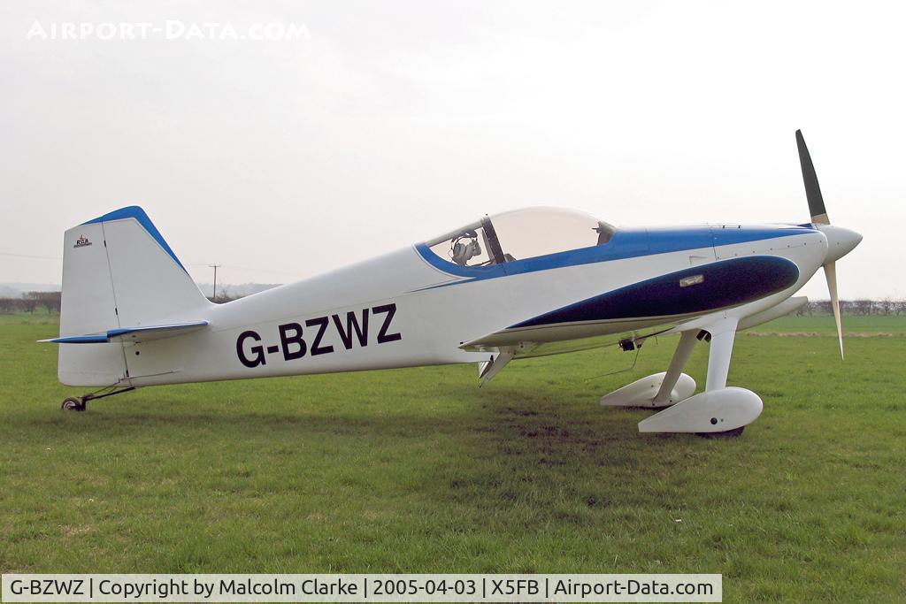 G-BZWZ, 2003 Van's RV-6 C/N PFA 181A-13419, Van's RV-6 at Fishburn Airfield, UK in April 2005.