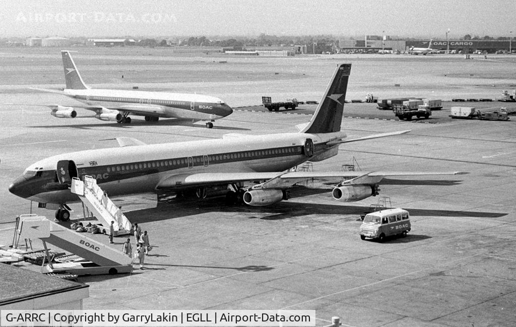 G-ARRC, 1963 Boeing 707-436 C/N 18413, Shot from the top of terminal 2 car park when it used to be allowed